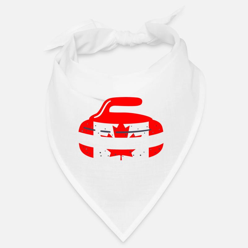 Curling Pierre de curling Canada Curler Curling drapeau canadien Curling Bandana