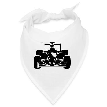 Rennwagen - Bandana - Weiß - Vorne