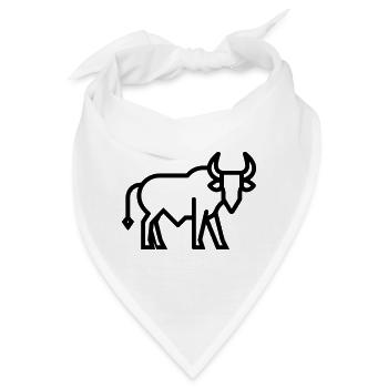 Stier - Bandana - Weiß - Vorne