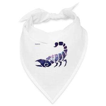 Skorpion - Sternzeichen - Bandana - Weiß - Vorne