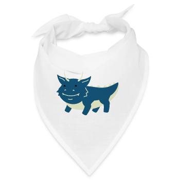 Kleiner Drache Baby Drache Kinder Geschenk - Bandana - Weiß - Vorne