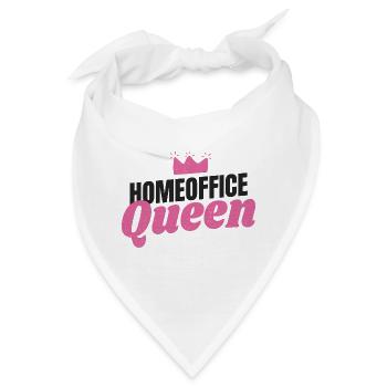 Team Homeoffice Queen - Digitale Video Heimarbeit - Bandana - Weiß - Vorne
