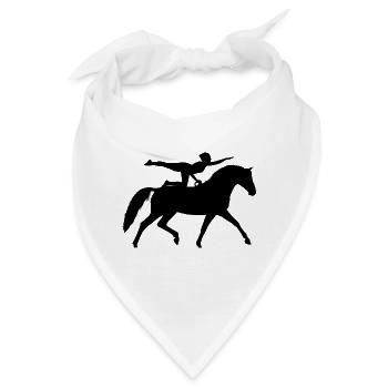 Voltigier Pferde Pferdesport Voltigieren - Bandana - Weiß - Vorne