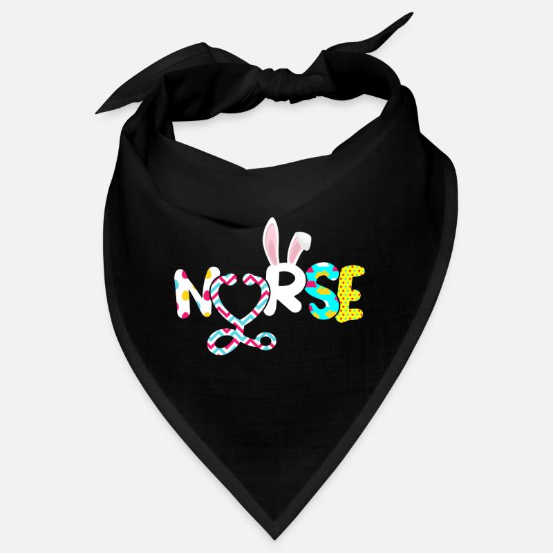 Nurse Rabbit Ear Stethoscope Happy Easter Bandana