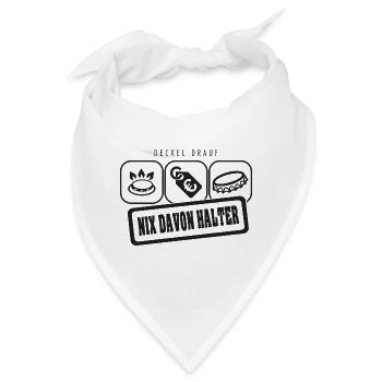 Gaspreis Deckel Nix davon Halter Piktogramm - Bandana - Weiß - Vorne
