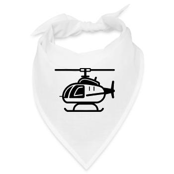 Hubschrauber - Bandana - Weiß - Vorne