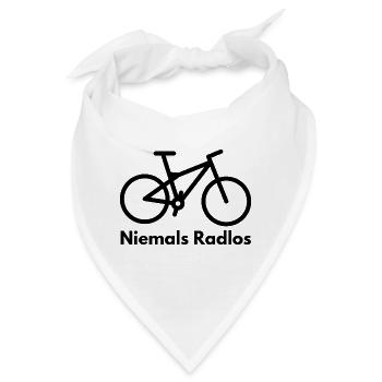 Niemals Radlos - Bandana - Weiß - Vorne
