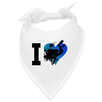 Scuba Diver Herren Free Dive Diver Damen - Bandana - Weiß - Vorne