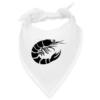 Garnele - Bandana - Weiß - Vorne
