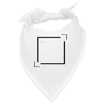 Linien Rahmen mit Ecken Deko Geschenk - Bandana - Weiß - Vorne