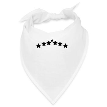 Stern Sternchen Rahmen Deko Geschenk - Bandana - Weiß - Vorne