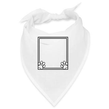 Rahmen Hundepfoten Hund Hundebesitzer - Bandana - Weiß - Vorne