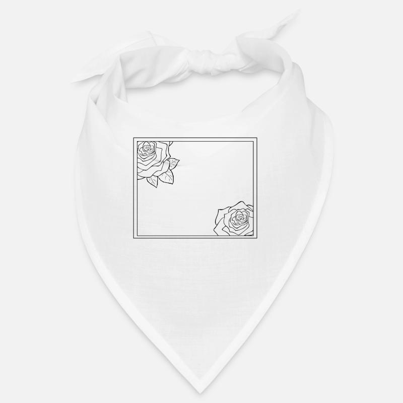 Cadre rectangulaire avec roses Bandana