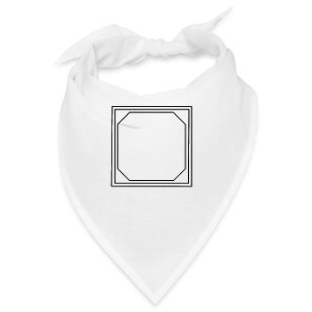 Schwarzer Rahmen Quadratisch Deko - Bandana - Weiß - Vorne