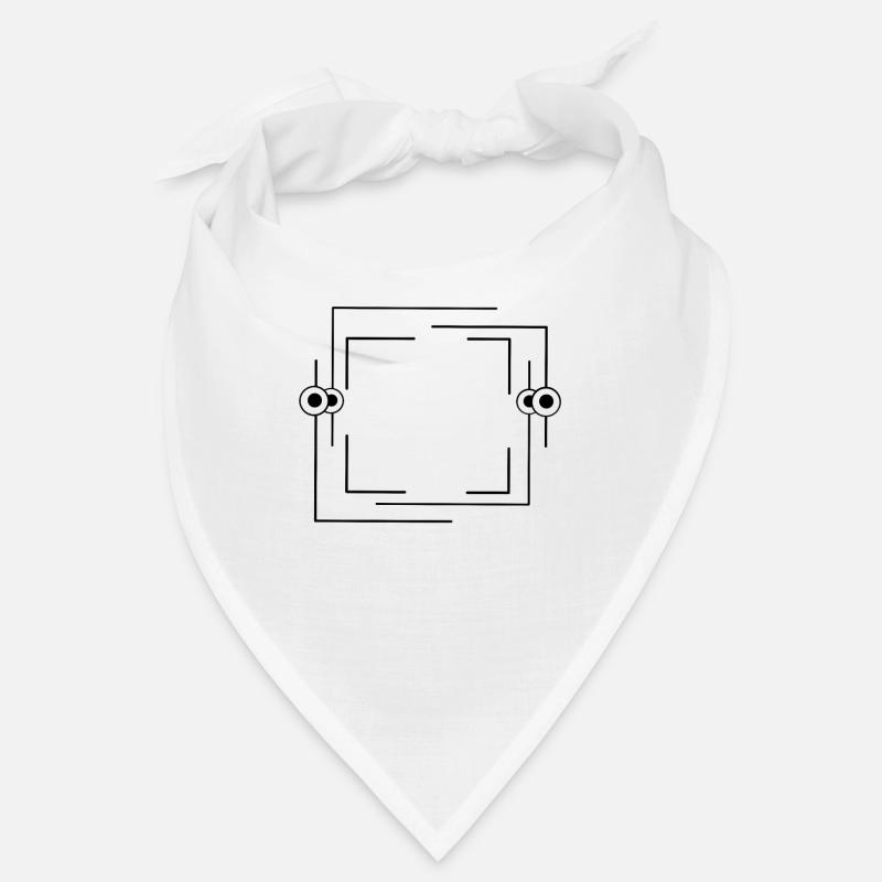 Schwarzer Rahmen Strichlinie Grundtext Bandana