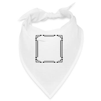 Kreis Linien Rahmen mit Strichen Schwarz - Bandana - Weiß - Vorne