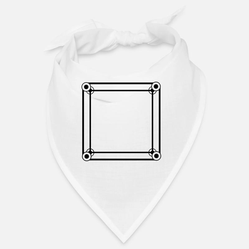 Simple square frame black Bandana