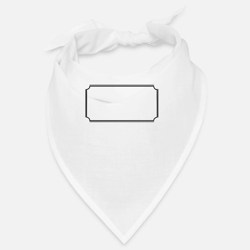 Angular frame in black basic text Bandana