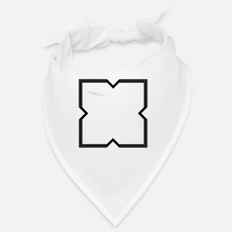 Abstrakte Form Rahmen Deko schwarz Bandana