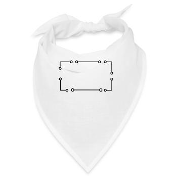 Schlichter Rahmen in schwarz Rechteck - Bandana - Weiß - Vorne