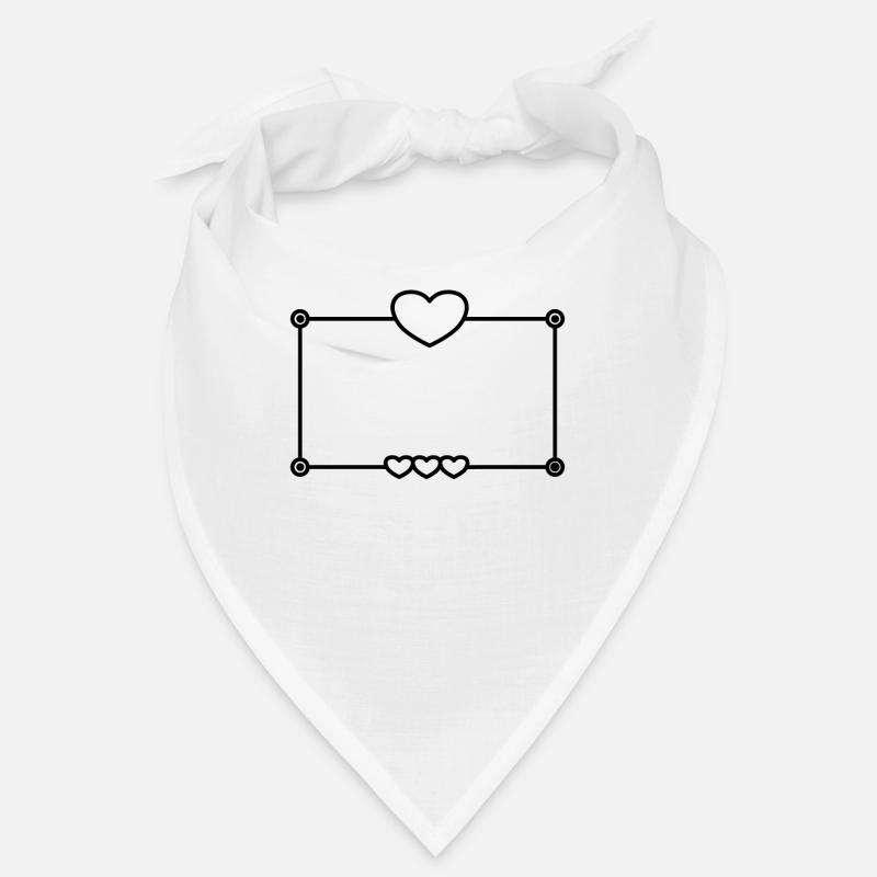 Heart Frame Rectangular Shape Background Bandana