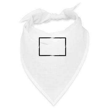 Schwarzer Pinselstriche Rahmen - Bandana - Weiß - Vorne