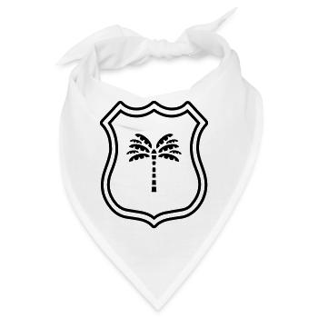 Palme Wappen - Bandana - Weiß - Vorne