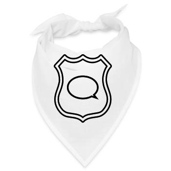 Sprechblase Wappen Kommunikation - Bandana - Weiß - Vorne