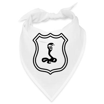 Schlange Wappen Kobra - Bandana - Weiß - Vorne