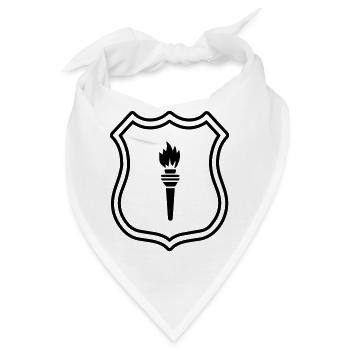 Flamme Wappen - Bandana - Weiß - Vorne