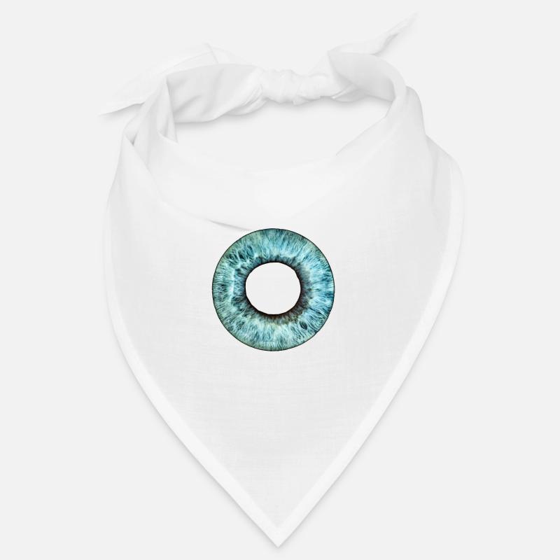 Blue iris - Bandana - white
