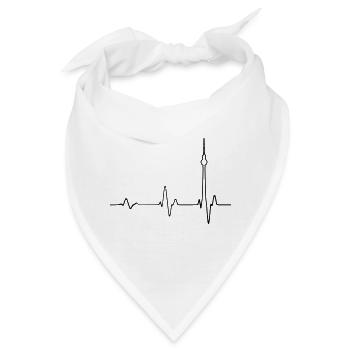 Fernsehturm Berlin Puls - Bandana - Weiß - Vorne