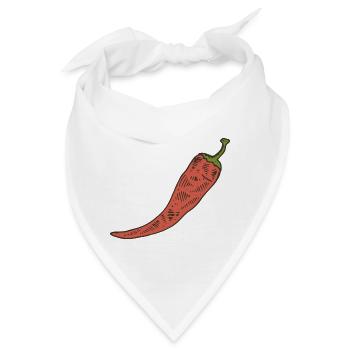 Chili Pepperoni scharf spicy - Bandana - Weiß - Vorne
