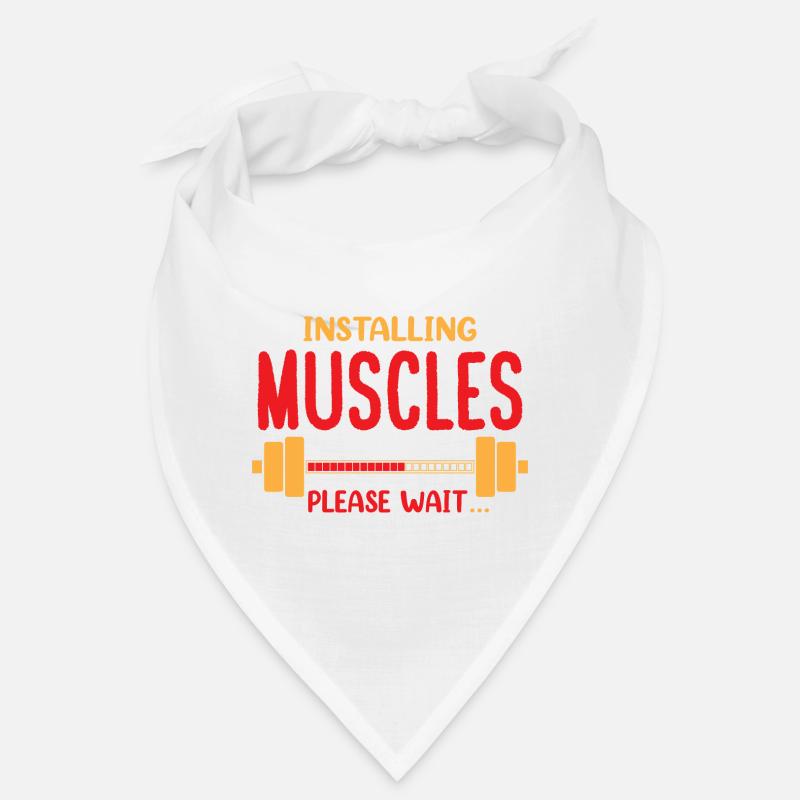Installing Muscles Please Wait Funny Bodybuilding Bandana