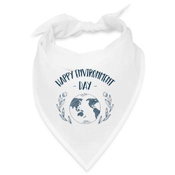 Glücklicher Tag der Umwelt - Bandana - Weiß - Vorne