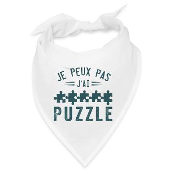 Ich kann kein Puzzle haben| Rätsel - Bandana - Weiß - Vorne