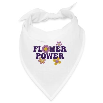 Flower Power - Bandana - Weiß - Vorne
