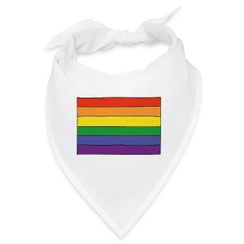 LGBT Flagge - Bandana - Weiß - Vorne