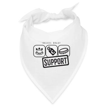 Gaspreis Deckel Support Piktogramm - Bandana - Weiß - Vorne