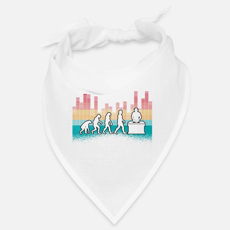Evolution de l’homme DJ Techno Vinyle Rétro Vintage Bandana