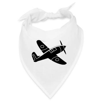 Kampfflugzeug - Bandana - Weiß - Vorne