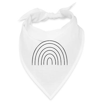 Regenbogen - Bandana - Weiß - Vorne