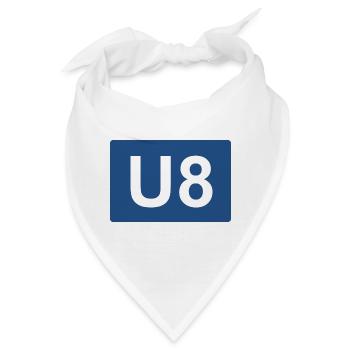Berlin U-Bahn U8 - Bandana - Weiß - Vorne