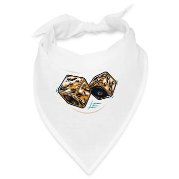 Würfel - Bandana - Weiß - Vorne