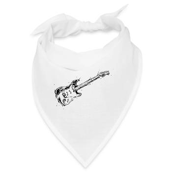 E-Gitarre - Bandana - Weiß - Vorne