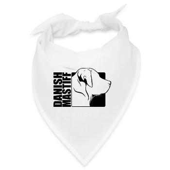 Danish Mastiff Profil Hunde Hund Wilsigns - Bandana - Weiß - Vorne