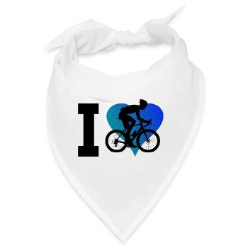 Rennrad Damen Rennradfahren Rennradfahrer - Bandana - Weiß - Vorne
