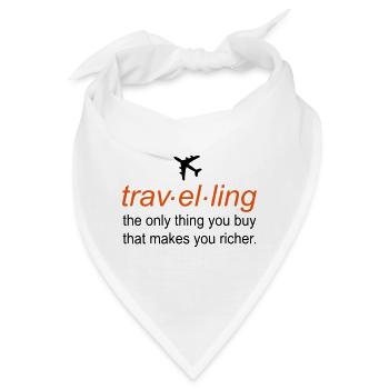 reisen - Bandana - Weiß - Vorne