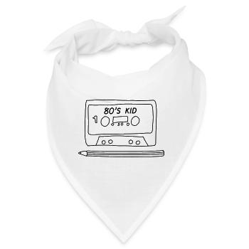 80s kid cassette and pen - Bandana - Weiß - Vorne
