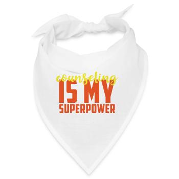 Beratung meiner Supermacht Therapeut Gift - Bandana - Weiß - Vorne
